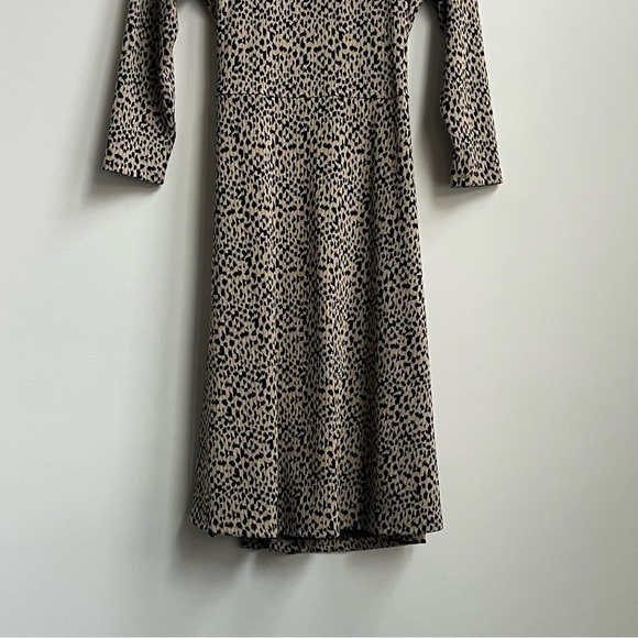 Soft Surroundings Damaria Wrap Dress Leopard Animal Print M 2FY01 midi - Picture 12 of 12